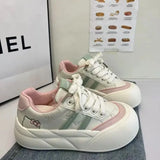 Purpdrank  Women's Casual Versatile Spring 2025 Platform Sneakers Flat Bottom Shoes Rubber Upper Polyurethane Insole And Lining