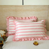 Purpdrank  Cotton Lace Pillow Cover One Pair 48x74cm Pillow Core Inner Liner Washable Bedroom Decoration Pillow Case Bedding Accessories