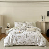 Purpdrank  600TC Egyptian Cotton Floral Style Prints Bedding Set Single Double Queen King Size Duvet Cover Flat/Fitted Bed Sheet Pillowcase
