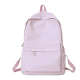Purpdrank   Women Schoolbag Waterproof Large Capacity School Backpack Smooth Zipper Solid Teens Girl Casual Daypack Bag Student Supply