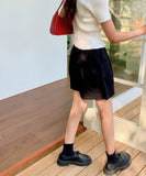 Purpdrank  Summer Vintage Women's Cargo Wide Leg Shorts Pocket 2025 New High Waist Solid Casual Loose A-line Short Pants Female