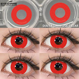 Purpdrank  1 Pair Halloween Color Contact Lenses for Eyes Cosplay Lenses Anime Lenses Black Eye Lens White Lenses Crazy Red Lens