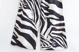 Purpdrank  Striped Prints Pants Set Women 2 Piece Spring BacklessWaistcoat With Button Wide Leg Casual Trousers Women Outfit
