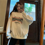 Purpdrank  Women's New Fleece Thick Hoodie with Round Neck and Long Sleeves from Japan South Korea Southeast Asia and Instagram Student