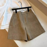 Purpdrank  Summer Vintage Cotton and Linen Women's Wide Leg Shorts 2025 New High Waist Solid Casual Loose A-line Short Pants Female