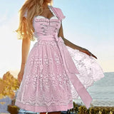 Purpdrank  Halloween Fancy Dress Women's Oktoberfest Costumes German Bavarian Dirndl Dresses