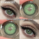 Purpdrank  1 Pair Colored Brown Contact Lenses for Eyes Natural Soft Lens Women Makeup Lens Cosmetics Gray Pupils Yearly Daily Use