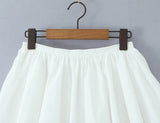 Purpdrank  Ballet Girl White Cotton Spliced Lace Lining Mini Skirt Women Ball Gown Umbrella Skater Skirts with Shorts underwear Summer