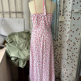 Purpdrank  Summer New Women's Hanging Neck Sexy Split Strap Style Fashion Bag Hip Dress