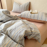 Purpdrank  New Style Yarn-dyed Washed Pure Cotton Checkered Quilt Cover Spring Skin-friendly and Breathable Duvet Cover 220x240