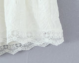 Purpdrank  Ballet Girl White Embroidery Hollow Out hole Spliced Lace Shorts Women Holiday Elastic Waist Short Pants With Linging