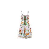 Purpdrank  A European and American women's casual vacation halter A-line printed dress