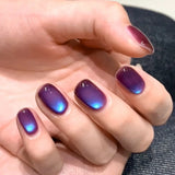 Purpdrank  1Pcs 10ML New Blue Nails Whitening Nail Art Super Flash Purple Blue Glass Bead Cat Eye Gel Nail Polish Autumn Nails