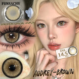 Purpdrank  1 Pair Yearly New Korean Natural Lenses Color Contact Lenses Eyes Black Beautiful Pupil Brown Eye Contacts Cosmetic Len