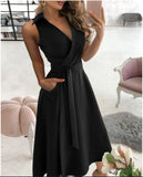 Purpdrank  Sexy Deep V Neck Sleeveless Backless Woman Dress Summer Casual Office Elegant  Lady Dresses For Women Robe Femme