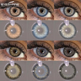 Purpdrank  Colored Contact Lenses for Eyes 1Pair/2Pcs Yearly Natural Blue Lenses Cosmetic Soft Beautyful Pupils Gray Eye Contacts