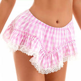 Purpdrank  Y2K Women Lace Mini Skirt Fairy Princess Sexy Low Rise Ruffle A-line Short Skirts Nightclub Party Clubwear Female Clothing