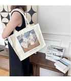 Purpdrank  Hua Jin Soulla Large Capaci Canvas Tote Bag Faionable Single oulder Zipper Commuter Women's Bag Student Bookbag