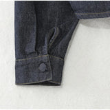 Purpdrank  Fashion Ruffled Denim Shirt Jacket For Women Y2K V-neck Long Sleeve Single Breasted Jeans Blouse Female Chic Street Outerwear