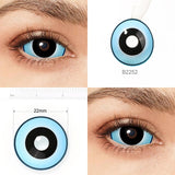 Purpdrank  Colored Contact Lenses 22mm Cosplay for Halloween Double Iris Triple Iris Orochimaru Sclera Lenses Cosmetic Eye Pupils