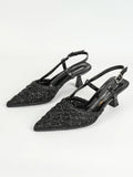 Purpdrank  Women's Pumps 2 Inch Chunky Block Heel Pointed Toe Ankle Strap Slingback Wedding Party Dress Shoes