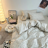 Purpdrank  Fresh Style Bedding Set 100% Cotton Bed Linen Set for Home постельное бельё набор Soft Duvet Cover Pillowcase with Bedsheets