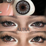 Purpdrank  Black Lenses Natural Contacts Large Diameter Lens with Myopia New Arrival Gray Pupils Yearly Beauty Cosmetic Big Eye