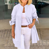 Purpdrank  Elegant Women Shirt Top Elegant Women's Long-sleeved Shirt Collection Versatile Workwear Party Tops Vacation for Stylish