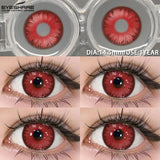 Purpdrank  1 Pair Colored Contact Lenses Pink Contact Lenses Purple Fashion Makeup Contact Lenses Eye Cosplay Lenses Yearly Use