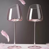 Purpdrank  Pink Crystal Wine Glasses Slanted Mouth Goblets  Ideal Valentine'S Day Gift Bars & RestaurantsDay Wine Wine Glasses for Couples