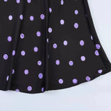 Purpdrank  5 colors Spring Summer Women Elastic High Waist Polka Dot Satin Skirt Mid Long A-line Skirts Femme