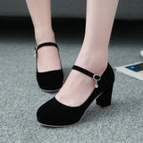 Purpdrank - Classic Velvet High Heels Shoes Female Sexy Straps Black Blue Womens Heeled Platform Everyday Casual Shoes Dress Pumps Ladies