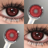 Purpdrank  2Pcs Color Contact Lenses for Eyes Anime Cosplay Colored Lenses Red Lens Blue Multicolored Lenses Cosmetic Beauty Lens