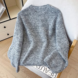 Purpdrank  High Quality Soft Round Neck Sweater Women Korean Fashion Long Sleeve Pullovers Female Fall Winter  Knitted Jumper Sweater New