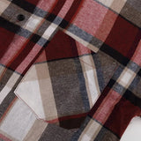 Purpdrank  Vintage Long Sleeves Pocket Blouses Collared Casual Tops 2025 Plaid Shirts for Women Spring Autumn Ruffle Button Down Shirts