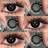 Purpdrank  2pcs Black Series Color Contact Lenses Natural Gray Eye Lens Beautiful Pupils Yearly Fashion Brown Softlens Cosmetics