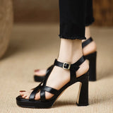 Purpdrank  Fashion Open Toe Pole Dance Shoes Stiletto Mujer New 2025 Women Platform Gladiator Sandals Pumps