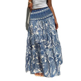 Purpdrank   New Bohemian-style Printed Half-length Skirt for Women's Vacation Casual Wear Skirts