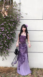 Purpdrank  Women‘s Off-Shoulder Lace Cami Summer Sleeveless Lace Trim Vest Top
