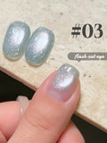 Purpdrank  12ML 10-Color Blue Series Blue Eyes Star Sea Cat Eye Gel Nail Polish New Summer Flash Lamp Cat Eye Nail Polish Nail Art