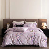 Purpdrank  100% Egyptian Cotton Flowers Print Luxury Bedding Set Single Double Queen King Size Duvet Cover Flat/Fitted Bed Sheet Pillowcase