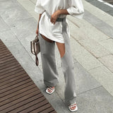 Purpdrank   New Hollow Sexy High-waisted Trousers Fashionable Versatile Simple Straight Casual Pants