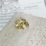 Purpdrank - Punk Geometric Irregular Liquid Lava Waterdrop Shaped Open Rings For Women Vintage Silver Color Metal Rings Personality Jewelry