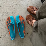 Purpdrank   New Brand Designer Flat Sandals Women Plus Size Summer Narrow Strap Beach Party Casual Comfort Roman Gladiator Sandalias