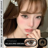 Purpdrank  1pair Gray Color Contact Lenses For Eyes Colored Lenses Blue Lenses Natural Colorful Brown Contact Lenses Yearly Use