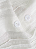 Purpdrank  Summer Plain White Spliced Lace V neck Sleeveless Tank Women Open Buttons Slim Waist Tie Bow Sashes Back Tank Top Crop Tops