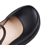 Purpdrank - Girl Wedges Thick Platform Mary Janes Women Shoes Buckle Hollow Motorcycle Cool Boots Sandals New Designer Lolita Women Shoes