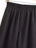 Purpdrank  European style new women's fashion versatile and elegant solid color high-waisted slimming loose trousers