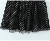 Purpdrank  Sexy Spaghetti Strap Dress for Women Summer Black Polka Dots Lace Edge A-line Slim Slip Dresses Female Bow Lace-up Beach Dress