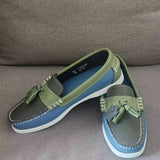 Purpdrank  Leather Docksides Classic Boat Shoes Mocassins Shoes Handmade Shoes Mens Casual Loafers Non-Slip Rubber Outsoles